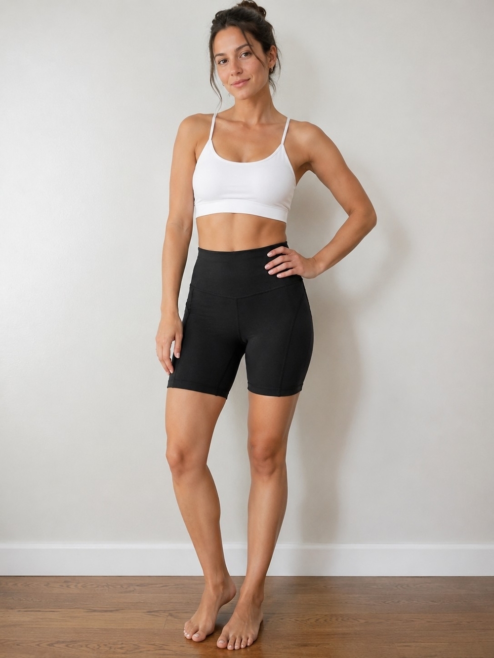 Zella Black High-Rise Bike Shorts Wonwn's Size S Active Athletic